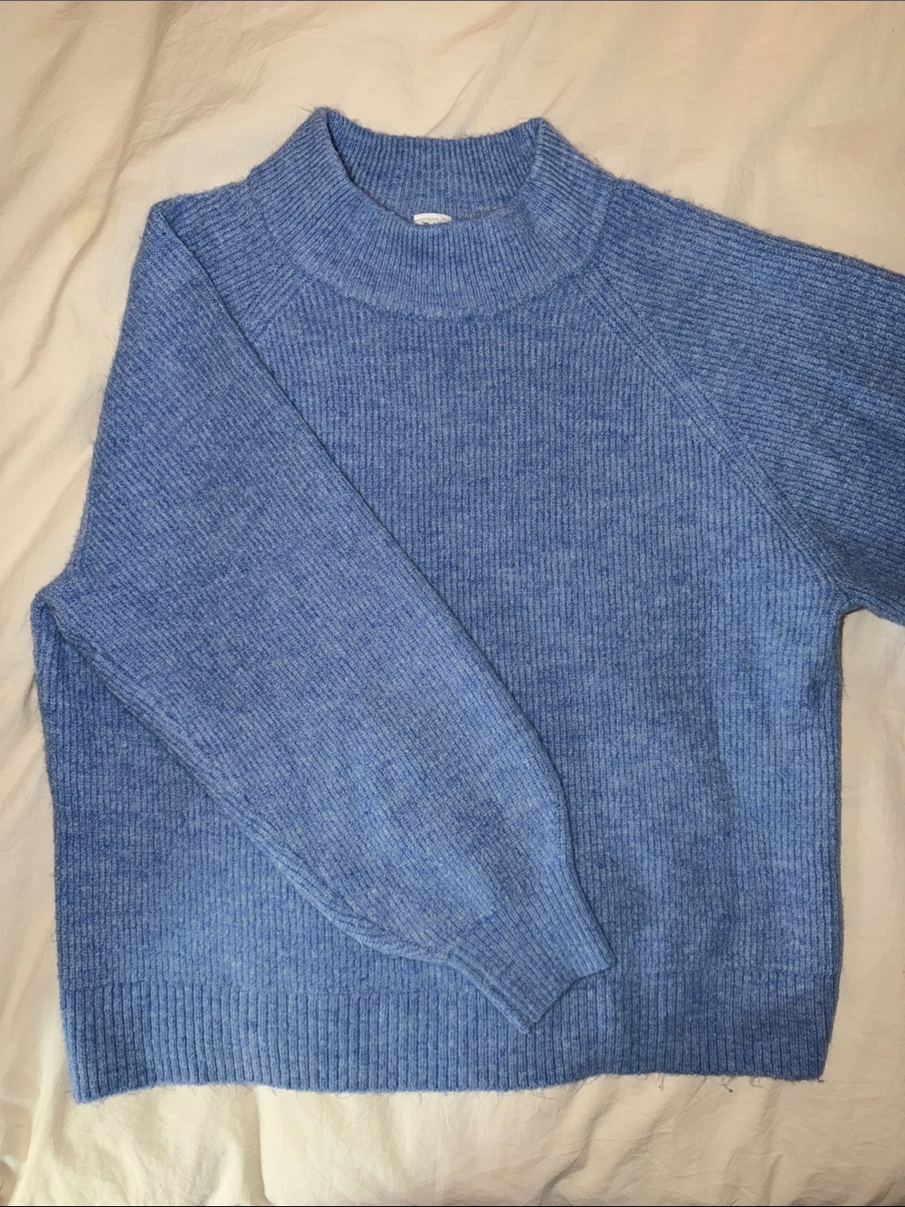 GAP Light Blue Cozy Mock Neck Sweater